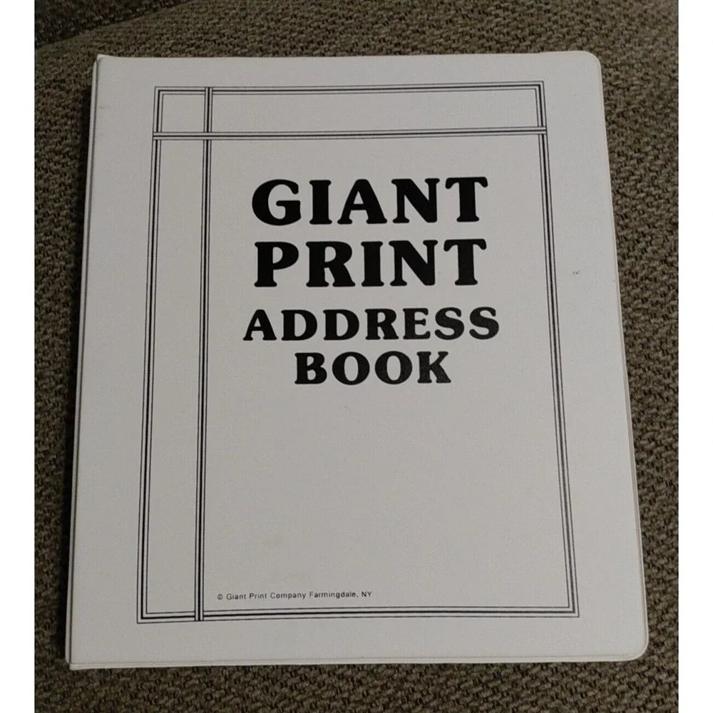 The Giant Print Address Book New, Not Used Vision Impaired Seniors Elderly Help